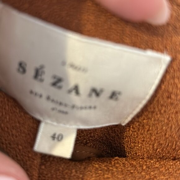 Sezane Women's Brown Formal Wide-Leg Pants Size 40 - Picture 3 of 4